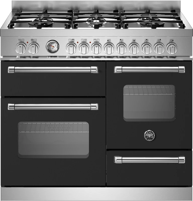 Image of Bertazzoni MAS106L3ENEC 100cm Master Series XG Dual Fuel Range Cooker - BLACK MAS106L3ENEC
