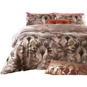 Image of Furn Malaysian Palm Duvet Cover Set (King) (Blush) - Blush