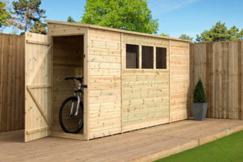 Image of Empire Sheds Empire 2800 Pent 9X3 Pressure Treated Tongue And Groove Wooden Garden Shed Door Left Side Panel (9' X 3' / 9ft X 3ft) (9X3)