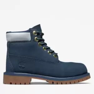 Image of Timberland Premium 6" Waterproof Boots For Junior In Navy Navy Kids, Size 3.5