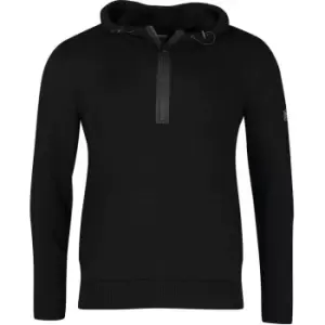 Image of Barbour International Renzo Half Zip Hoodie - Black