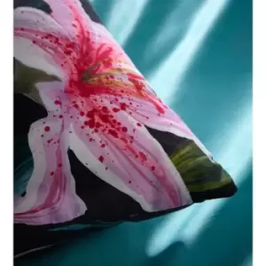 Image of Portfolio Lily Tropics Duvet Cover Set Multi Double Sateen Bedding Set - Multi
