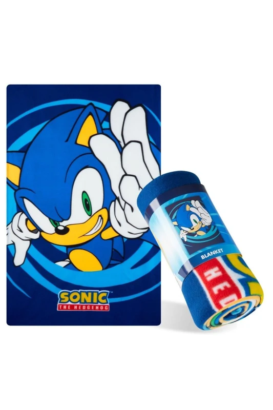 Image of Sonic the Hedgehog Fluffy Fleece Blanket Multi