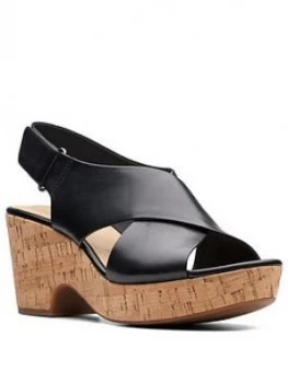 Image of Clarks Maritsa Lara Wedge Sandals - Wide Fit
