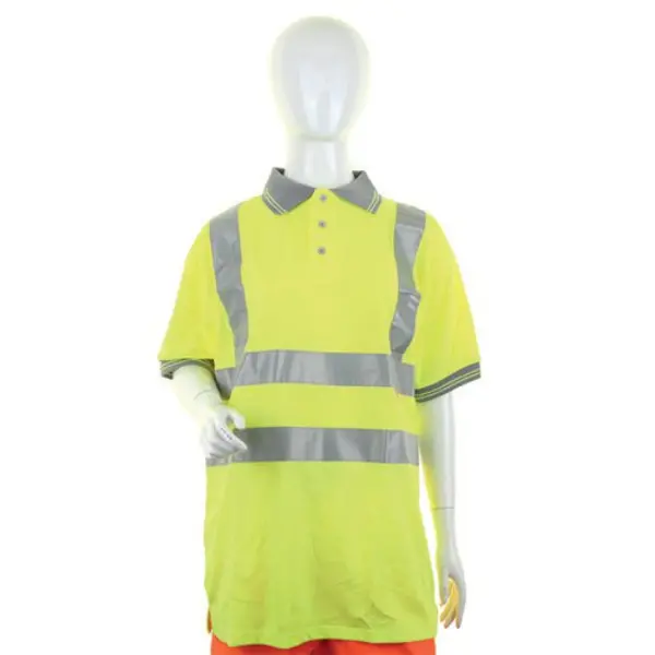 Image of Beeswift Beeswift Ladies High Visibility Short Sleeve Polo Shirt Saturn Yellow L LPK20SYL