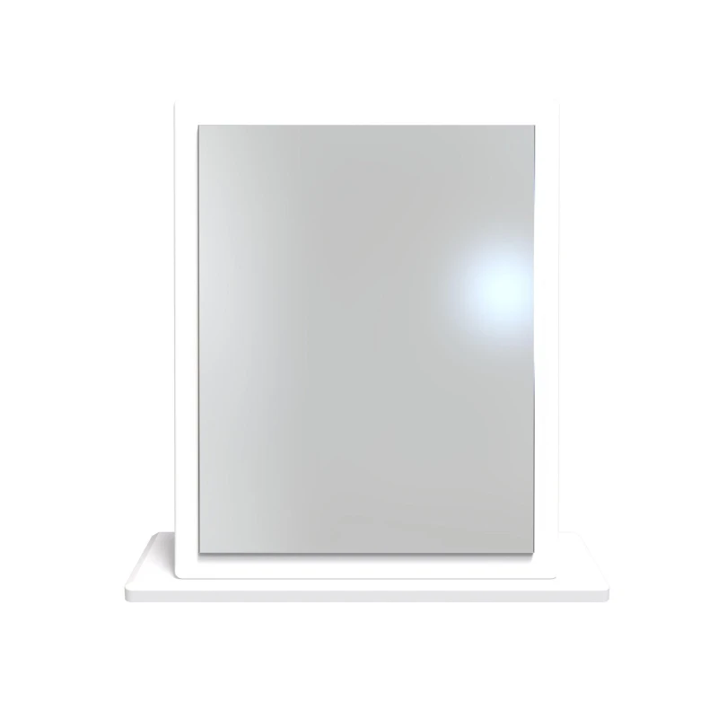 Image of Turin Mirror In Grey Gloss & White (Ready Assembled)