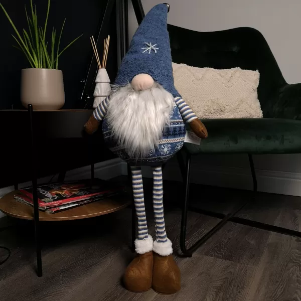 Image of 87cm Standing Blue Nordic Christmas Gonk Decoration
