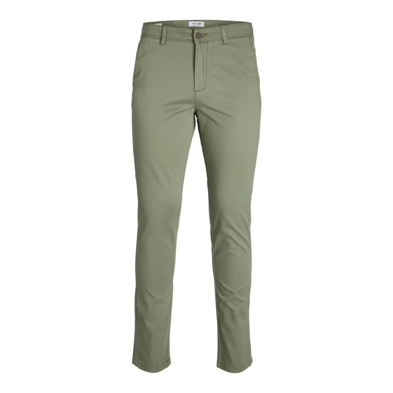 Image of Jack and Jones Slim Stretch Chino Trousers - Green Green 34 R