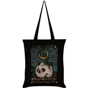 Image of Grindstore - Natural World With Death Comes Life Tote Bag (One Size) (Black/White)