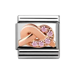 Image of Nomination Classic Rose Gold Mother & Daughter Knot Charm