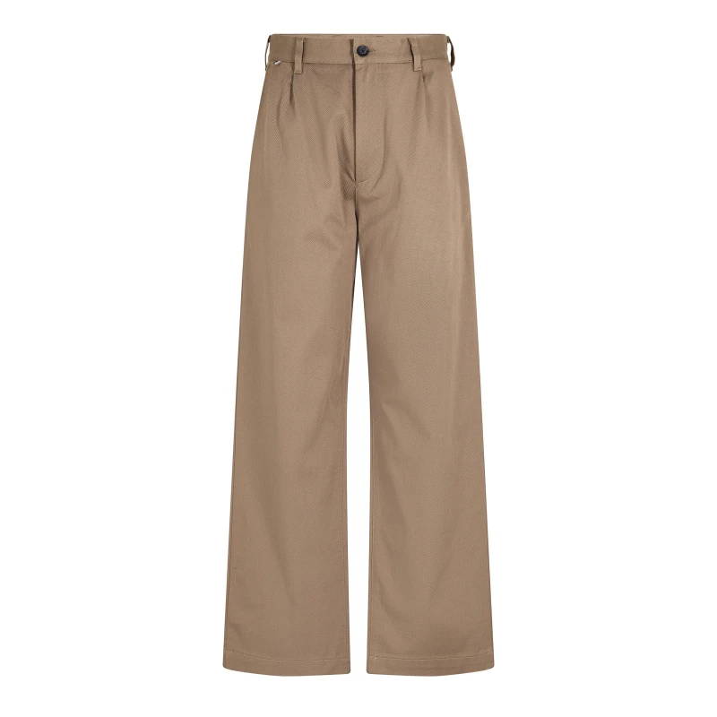 Image of Boss Mens Kaiden-Dpl Straight Leg Trousers Open Brown male 30