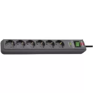 Image of Brennenstuhl 1159700015 Surge protection power strip 6x Black PG connector