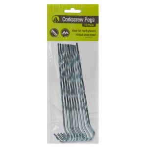 Image of Summit Corkscrew Pegs - Pack of 10