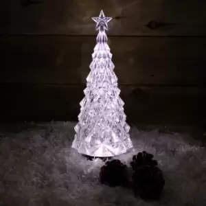 Image of 28cm rgb LED Christmas Tree Water Lantern Snow Globe Battery Operated
