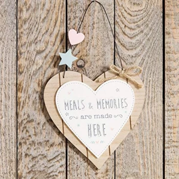 Image of Love Life Heart Plaque - Meals & Memories