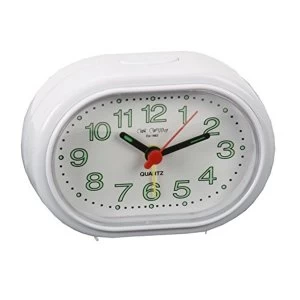 Image of Oval Alarm Clock - White