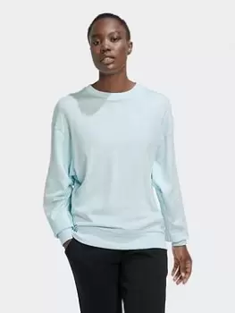 Image of adidas Studio Lounge Loose Sweatshirt, Grey, Size S, Women