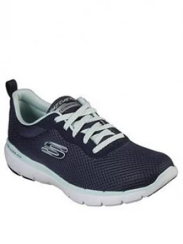 Image of Skechers Flex Appeal 3.0 First Insight Trainers - Navy, Size 3, Women