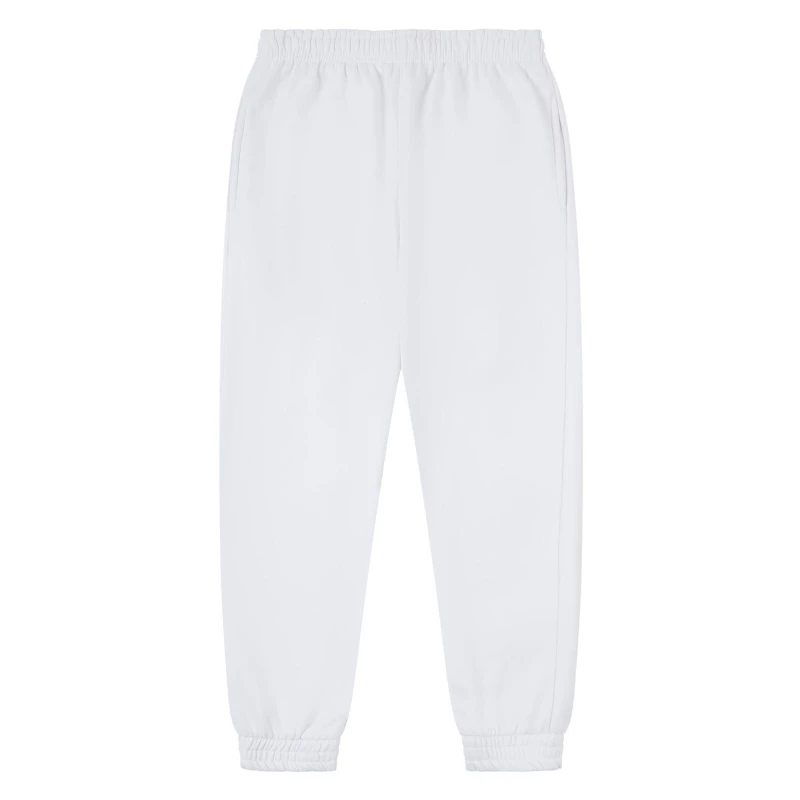 Image of Casual Classics Mens Premium Combed Cotton Jogging Bottoms in White Size: XS White Male XS