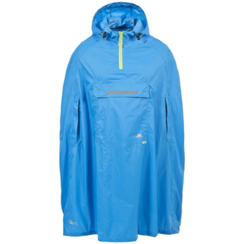 Image of Trespass Trespass Men Qikpac Hooded Waterproof Packaway Poncho in Cobalt Size: Small Cobalt S Male 5054752311117