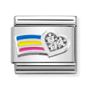 Image of Nomination CLASSIC Rainbow Heart Celebrate Everyday Charm 330321/01