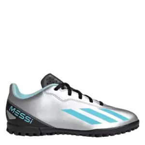 Image of adidas X .4 Childrens Astro Turf Trainers - Silver