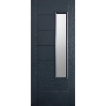 Image of Newbury External Glazed Anthracite Grey GRP 1 Lite Door - 838 x 1981mm
