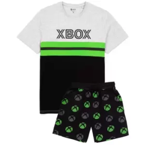 Image of Xbox Mens Colour Block Short Pyjama Set (M) (Black)
