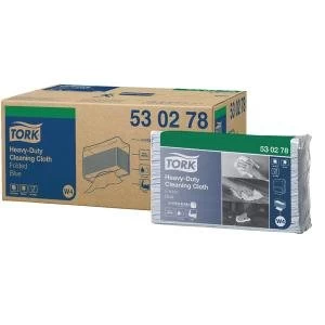 Image of Tork W4 Cleaning Cloth Blue 100 Sheets Pack of 5 530278