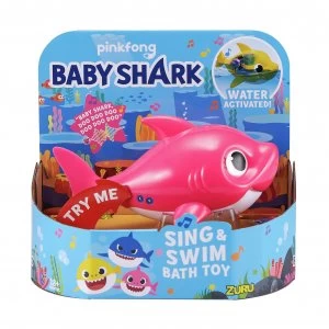 Image of Robo Alive Junior Mommy Shark Sing and Swim Bath Toy