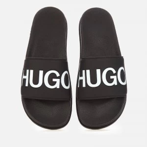 Image of Hugo Boss Match Slides Black Size 11 Men