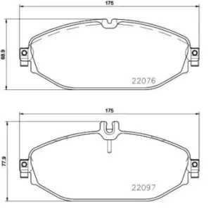 Image of BREMBO Brake pad set MERCEDES-BENZ P 50 124 0004209300,0084202820,0084203820 A0004209300,A0084202820,A0084203820