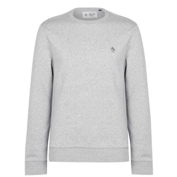 Image of Original Penguin Original Fleece Crew Sweater - Grey