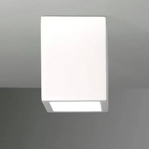 Image of 1 Light Square Ceiling Downlight White, Plaster, GU10