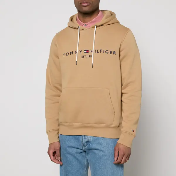 Image of Tommy Hilfiger Tommy Logo Cotton-Blend Jersey Hoodie - XL