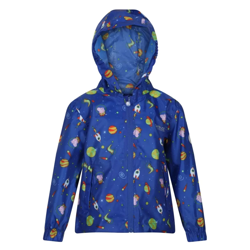 Image of Waterproof baby jacket Regatta Peppa Pig Pack-It Bleu Unisex 18/24 mois