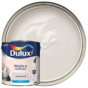 Image of Dulux Walls & Ceilings Just Walnut Matt Emulsion Paint 2.5L