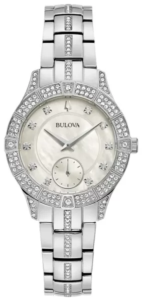 Image of Bulova 96L291 Womens Phantom Crystal Mother-of-Pearl Dial Watch