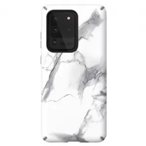 Image of Speck Presidio Inked Samsung Galaxy S20 Ultra Phone Case Matte Grey Wh