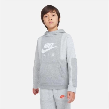Image of Nike Air Big Kids (Boys') Pullover Hoodie - Hth/GryHth/Wht