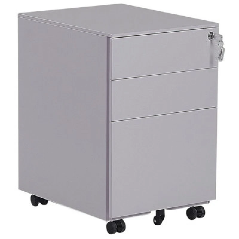 Image of Beliani Storage Unit Cami Metal Light Grey