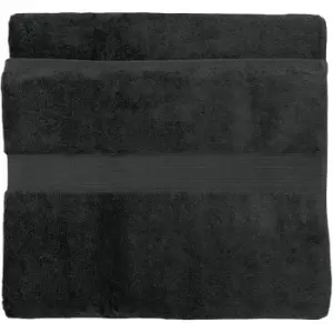 Image of Paoletti Cleopatra Egyptian 100% Cotton Bath Sheet, Charcoal, 2 Pack