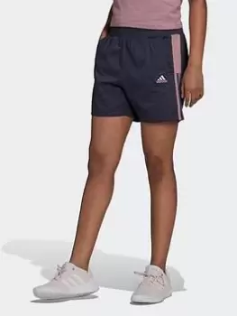 Image of adidas Tiro High-Waisted Shorts, Blue, Size S, Women