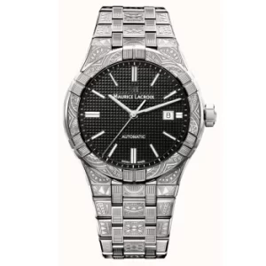 Image of Maurice Lacroix Aikon Urban Tribe Automatic Black Dial Stainless Steel Bracelet Limited Edition Mens Watch AI6008-SS009-330-1