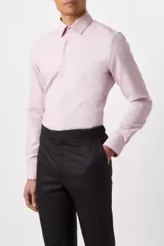 Image of Slim Pink Two Tone Textured Smart Shirt