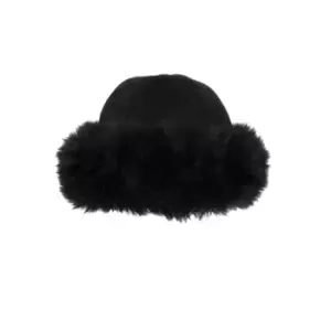 Image of Eastern Counties Leather Womens/Ladies Moritz Sheepskin Panel Hat (L) (Black)