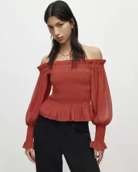 Image of AllSaints Lara Off-The-Shoulder Top