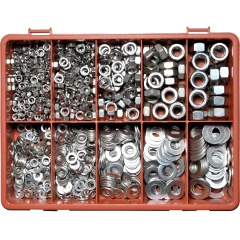 Image of Metric Nut & Washer Kit A4 AVG-890PC - Qualfast