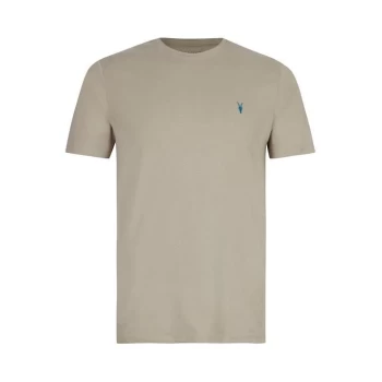 Image of AllSaints Brace Contrast Short Sleeve Cr - PAVILLION GREY