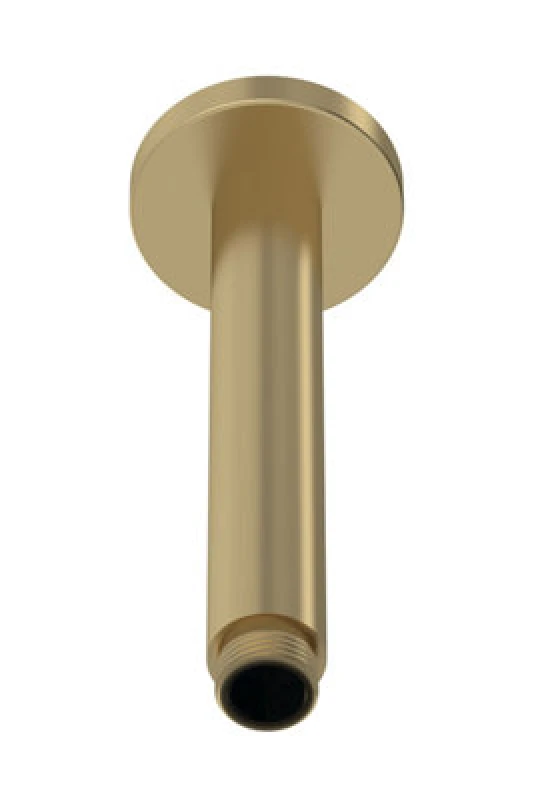 Image of Balterley Round Ceiling Mount Shower Arm Brushed Brass 150mm Bronze